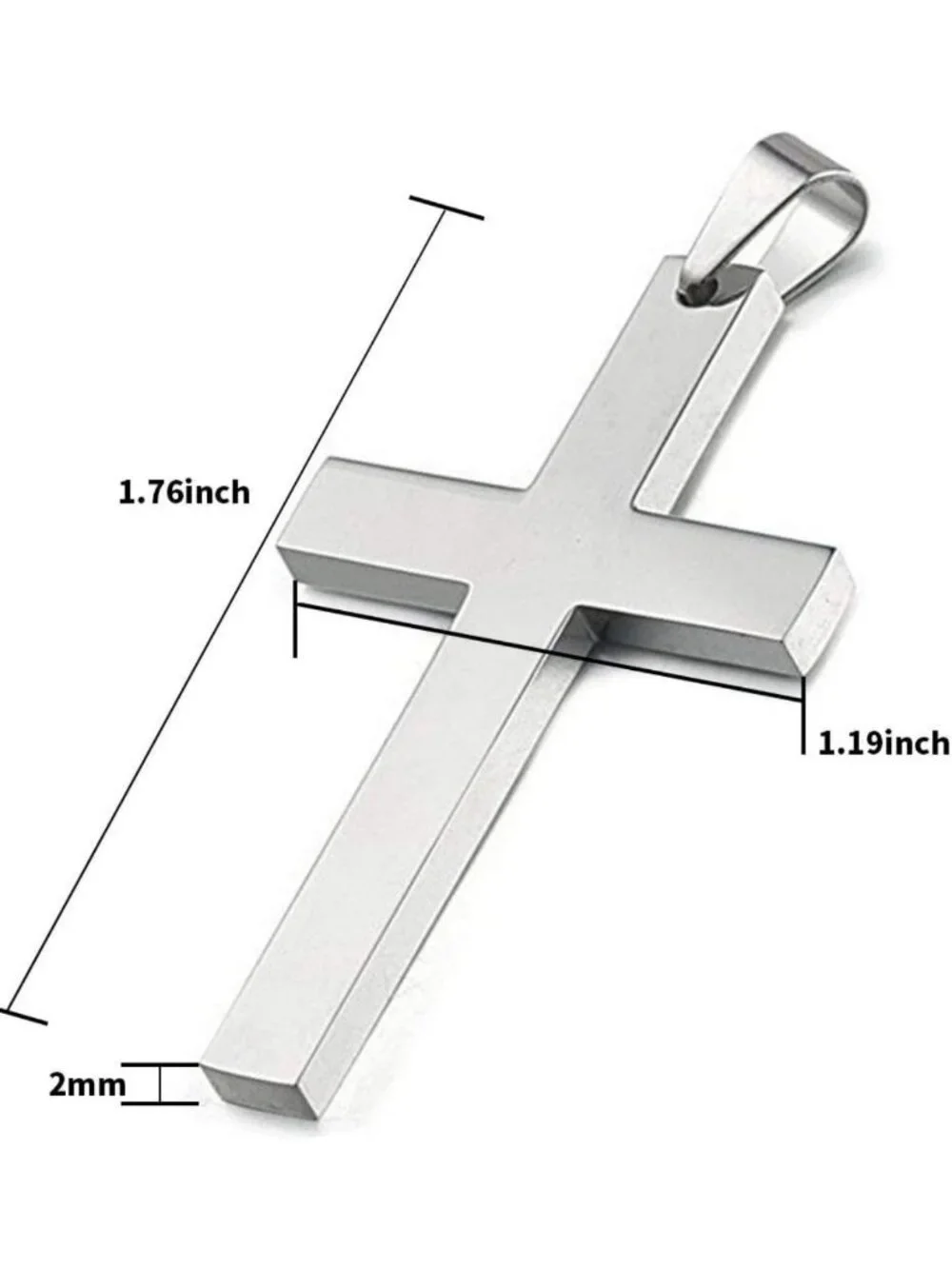 925 Sterling Silver Unisex Cross Pendant Necklace - Simple, Elegant Jewelry